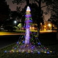 thumbnail image 3 of LED Christmas Tree Solar String Lights Hanging Tree Lights Romantic Garden Outdoor Pentagram Waterfall Lights, 3 of 9