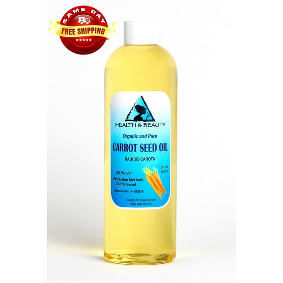 Carrot Seed Oil Organic Carrier Cold Pressed Premium Fresh 100% Pure 12 oz
