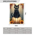 thumbnail image 3 of Autumn Black Cat On Pumpkin Garden Flag 12x18 Inch Double Sided Fall Halloween Yard Decor Outdoor House Flag Sunflower, 3 of 8
