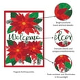 thumbnail image 6 of Evergreen Poinsettia Welcome Garden Applique Flag, 6 of 6
