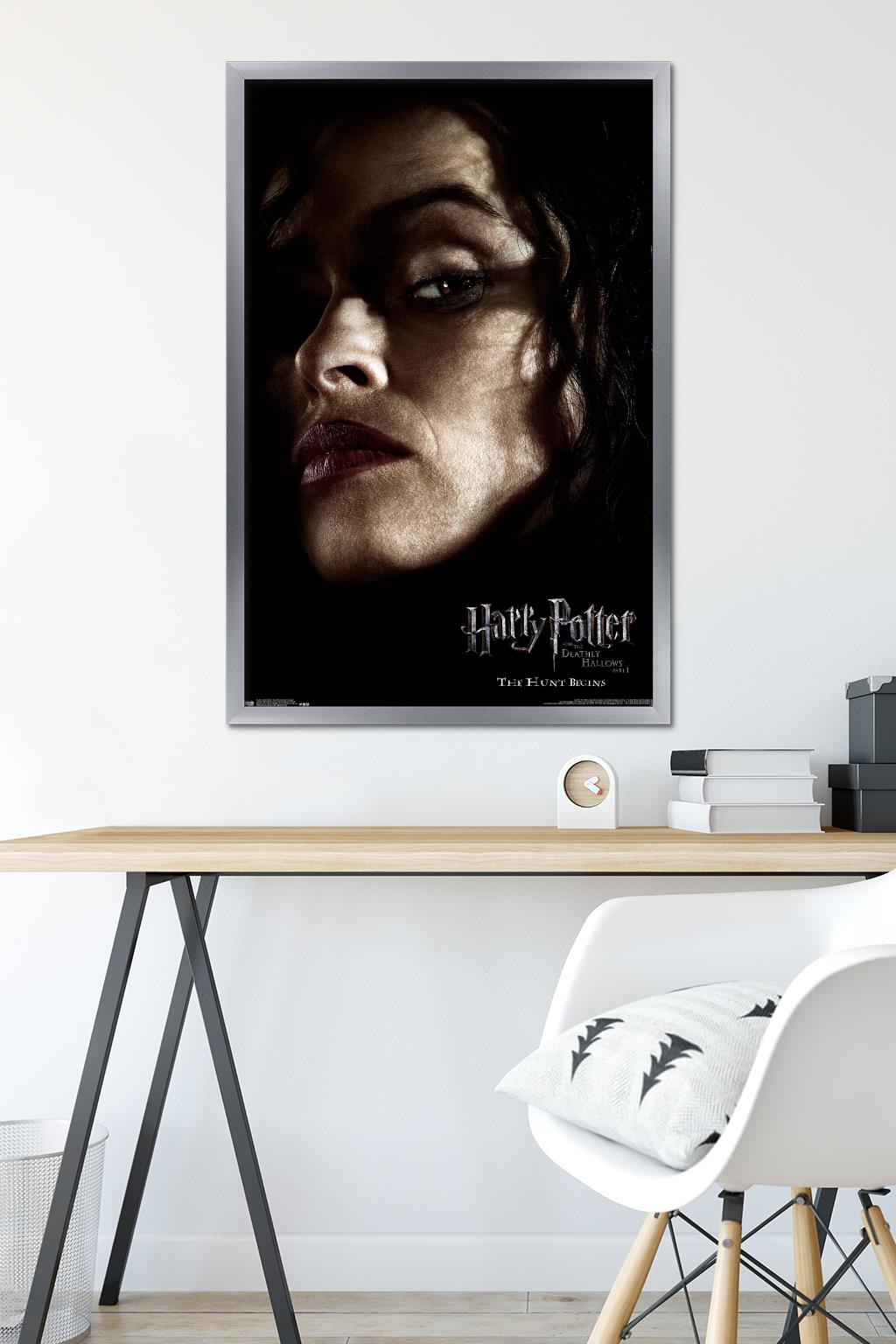 Harry Potter and the Deathly Hallows: Part 1 - Bellatrix One Sheet Wall Poster, 22.375" x 34", Framed