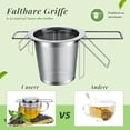thumbnail image 3 of Colador de té, filtro de té con tapa, colador de té de acero inoxidable 304 para té suelto, 3 of 7