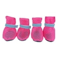 thumbnail image 4 of 4PCS Summer Dog Shoes for Hot Pavement, Breathable Mesh Dog Boots with Reflective Adjustable Non Slip Paw Protectors for Small Dogs, 4 of 6