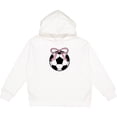 thumbnail image 2 of Inktastic Girls Soccer Ball Coquette Bow Youth Hoodie Sweatshirt, 2 of 4