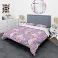 thumbnail image 3 of Designart 'pattern with country roses' Mid-Century Modern Duvet Cover Set, 3 of 4