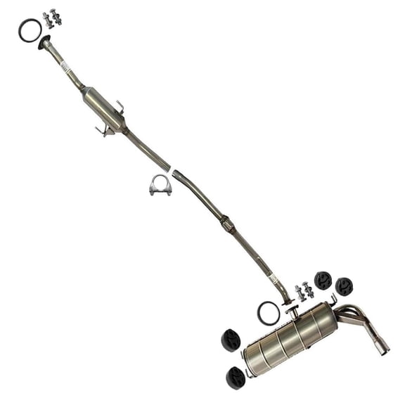 Northeastern Exhaust Resonator & Muffler with Hangers Fits 2001-2003 Toyota RAV4 2.0L - Direct Fit | Stainless Steel System Kit