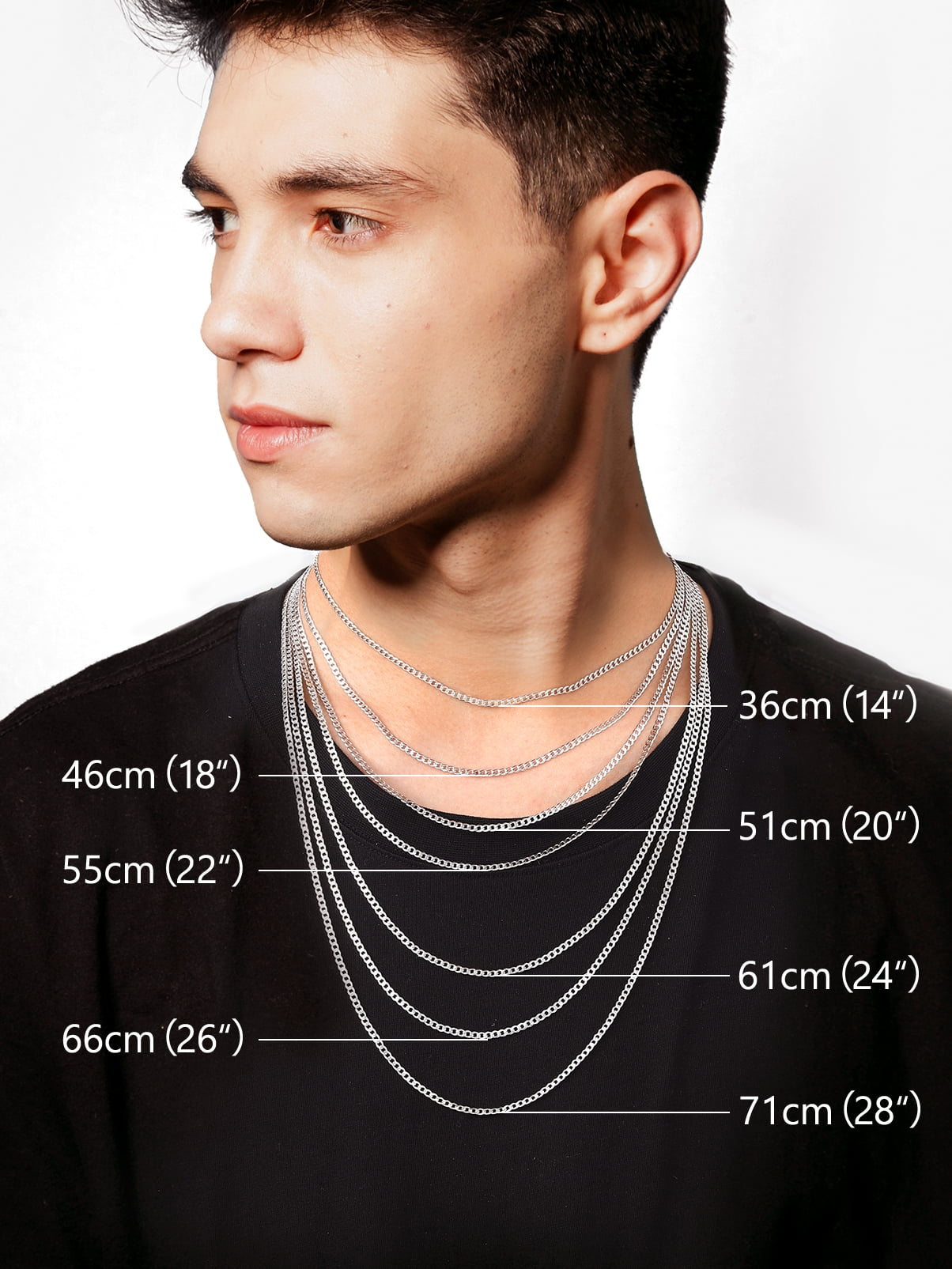 PROSTEEL 3mm/5mm Cuban Necklace Pure S925 Sterling Silver Chain for Women Sensitive Skin Hypoallergenic Birthday Graduation Gift for Female Mom Wife