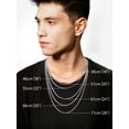 thumbnail image 2 of PROSTEEL Collar de cadena de plata de eslabones cubanos, collar de gargantilla de plata sólida 925 de 3 mm para mujeres y hombres, regalo de joyería de Navidad de Hip Hop, 20 pulgadas, 2 of 8