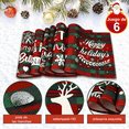thumbnail image 4 of Manteles Individuales Navideños Para Mesa Decoracion 6pcs Xtellar Rojo, 4 of 4