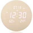 thumbnail image 1 of ZXNYH Digital Wall Clock Silent Kitchen Clock Non Ticking Wall Clock,12 Inch LED Wall Clocks with Display of Time/Date/and Temperature/Humidity,Three Modes for Choose, 1 of 6