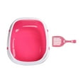 thumbnail image 2 of GROWTH TANK Semi Enclosed Cat Litter Box Deep Toilet Prevent Sand Leakage Sifting Litter Box Pink, 2 of 9