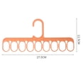 thumbnail image 7 of Cheer.US 5Pcs Hangers Space Save Closet Organize Plastic Suit Pants Coat Skirt with 9 Ring Hole Slots Space Saving Closet Hanger Scarf, Ties, Belts, Socks Organizer, 7 of 7