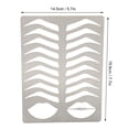 thumbnail image 5 of BIMZUC Eyebrow Lip Stencils Brushed Silver Thickened Stainless Steel Reusable Eyebrow Practice Template Makeup Shaper, 5 of 9