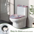 thumbnail image 4 of SEANATIVE Hummingbird Toilet Lid Cover and Toilet Tank Covers Cherry Blossom Toilet Seat Lid Cover Set of 2 Easy to Install Tank Protector Cover Fits Most Toilet Tanks & Lids, 4 of 7