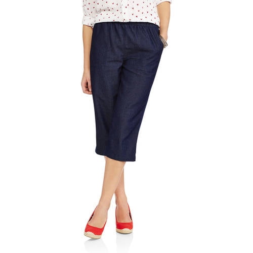 white stag pull on denim shorts