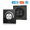 thumbnail image 1 of Rotary Glass Panel Constant Voltage LED Controller DC 12V 24V Smart Dimmer WIFI TUYA APP Cloud Control White, 1 of 5