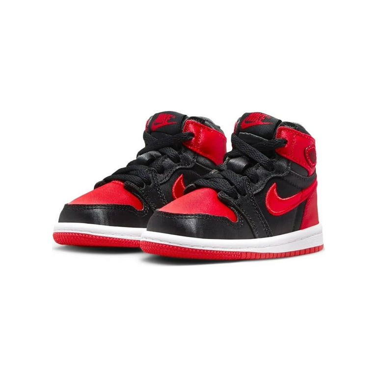 Toddler s Jordan 1 Retro High OG Satin Bred Blk U Red Wht FD5305 061 10