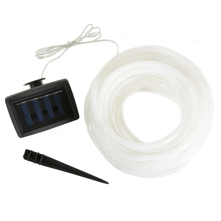 Pure Garden Solar LED Rope Light, 32', 100 White LED Lights Pure Garden Solar LED Rope Light, 32', 100 White LED Lights