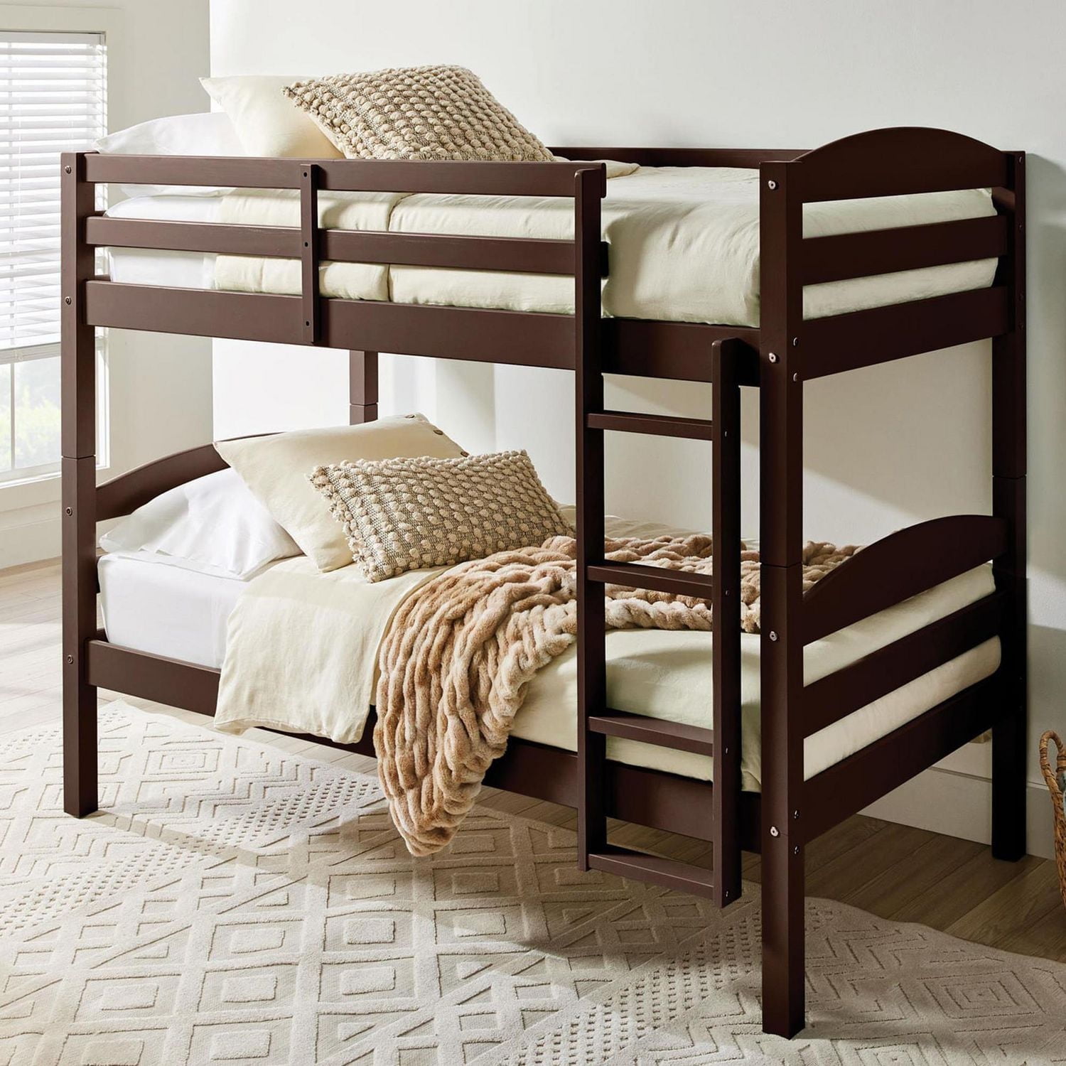 Better Homes & Gardens Leighton Wood Twin-Over-Twin Bunk Bed
