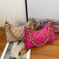 thumbnail image 2 of Bolso de mano con textura retro rombal para mujer, cadena de moda, pequeño bolso cuadrado, bolso de hombro portátil debajo del brazo, 2 of 6