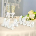 thumbnail image 6 of XY Fancy Wedding Signs Mr and Mrs Decorations, Small Wooden Freestanding Letters for Rustic Wedding, Table, Photo Props, Gift, White, 6 of 6