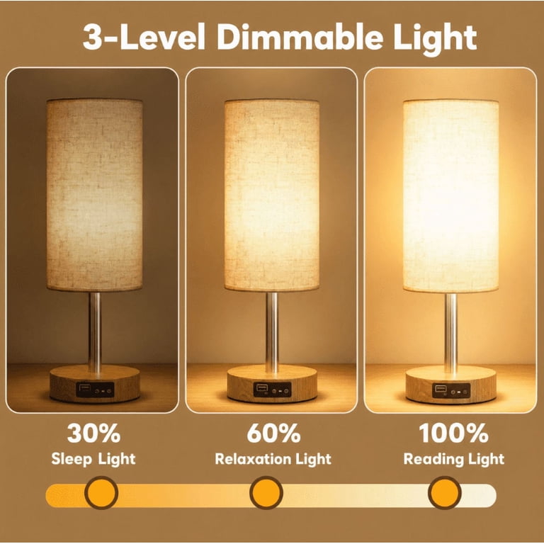 IJIL Touch Table Lamp with USB Charging Port photo 6