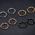 thumbnail image 3 of EeaseMX 4 pares de elegantes pendientes redondos de acero inoxidable para hombre, 3 of 8