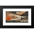 thumbnail image 2 of Bairin 18x11 Black Modern Framed Museum Art Print Titled - The Great Naval Battle at Haiyang Island (1894), 2 of 5