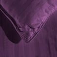 thumbnail image 6 of 3 Piece Striped Diamond Pattern Comforter Set Super Soft 800 Thread Counts, All Season, 100% Egyptian Cotton, King/California King Size Plum Color, 6 of 7