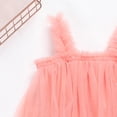 thumbnail image 1 of CAICJ98 Vêtements pour Filles Robe Évasée à Manches Courtes Bouffantes Col Carré avec Nœud devant, Rouge Melon D\'eau, 1 of 5