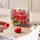 thumbnail image 5 of Estantería de acero inoxidable, cesta de almacenamiento para cocina, frutero, organizador de cosméticos, cesta de almacenamiento, cesta metálica, resistente, plegable, para cocina, gran, 5 of 7