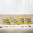 thumbnail image 4 of Ambesonne Fitness Throw Pillow Cover 4 Pack, Every Workout Counts, 24", Yellow White and Black, 4 of 5
