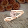 thumbnail image 1 of Morganite Engagement Ring 6mm Round Cut 1.00 Carat Morganite Solitaire Engagement Ring with 18k Gold Plating, 1 of 3