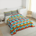 thumbnail image 3 of Manfei Tribal Aztec Bedding Comforter Set for Adult, Vintage Bohemian Style Twin Comforter Sets, Hippie Geometric Reversible Bedding Set, Microfiber Bedroom Decor, 2-Piece, 3 of 8