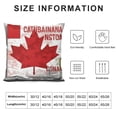 thumbnail image 5 of Flax Throw Pillow Cover Red Maple Leaf Silhouette Canada Flag Detail Tag Cloud Pillowcase Home Decor Square Pillow Case Cushion Cover, 5 of 5