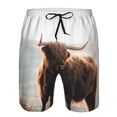 thumbnail image 4 of Kdxio Yak Pattern Mens Casual Shorts - Drawstring Summer Beach Sports Shorts for Men, 4 of 9
