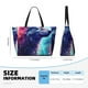 thumbnail image 4 of Fotbe Starry Multicolored Wolf Bolsa de Viaje para Playa - Resistente al Agua, Bolsa Tote de Gran Capacidad y Ligera con 7 Bolsillos para Mujeres y Hombres, 4 of 7