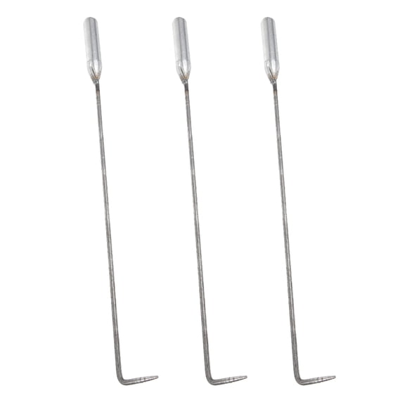 WORGEOUS 3Pcs Steel Campfire Tool for Outdoor Camping and Fireplace Accessories 12.2x1.6x0.8in Silver