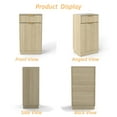 thumbnail image 3 of 10-Gallon Tilt Out Trash Can Cabinet, Wooden Hidden Garbage Can Holder with Storage and Drawer, Laundry Hamper Cabinet for Bathroom, Kitchen, Oak, 3 of 7