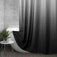 thumbnail image 2 of Black Ombre Small Stall Shower Curtain 36 x 72, Waffle Half Size Shower Curtain, Narrow Shower Curtain Set, 36 inch Fabric Shower Curtains for Bathroom Decor, 2 of 6