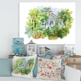 thumbnail image 2 of Designart ' White House In The Green Woods ' Traditional Canvas Wall Art Print, 2 of 4