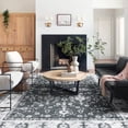 thumbnail image 5 of Cydiria Vintage Boho Traditional Oriental Faux Wool Area Rug, 5' x 7', Black, 5 of 7