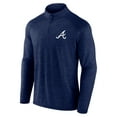 thumbnail image 2 of Men's Fanatics Navy Atlanta Braves Head-to-Head Raglan Quarter-Zip Jacket, 2 of 3