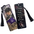 thumbnail image 1 of Marcador Paper Wednesday Addams Marcapáginas de doble cara con borla negra Útiles escolares Ehuebsd Libre de BPA, 1 of 4