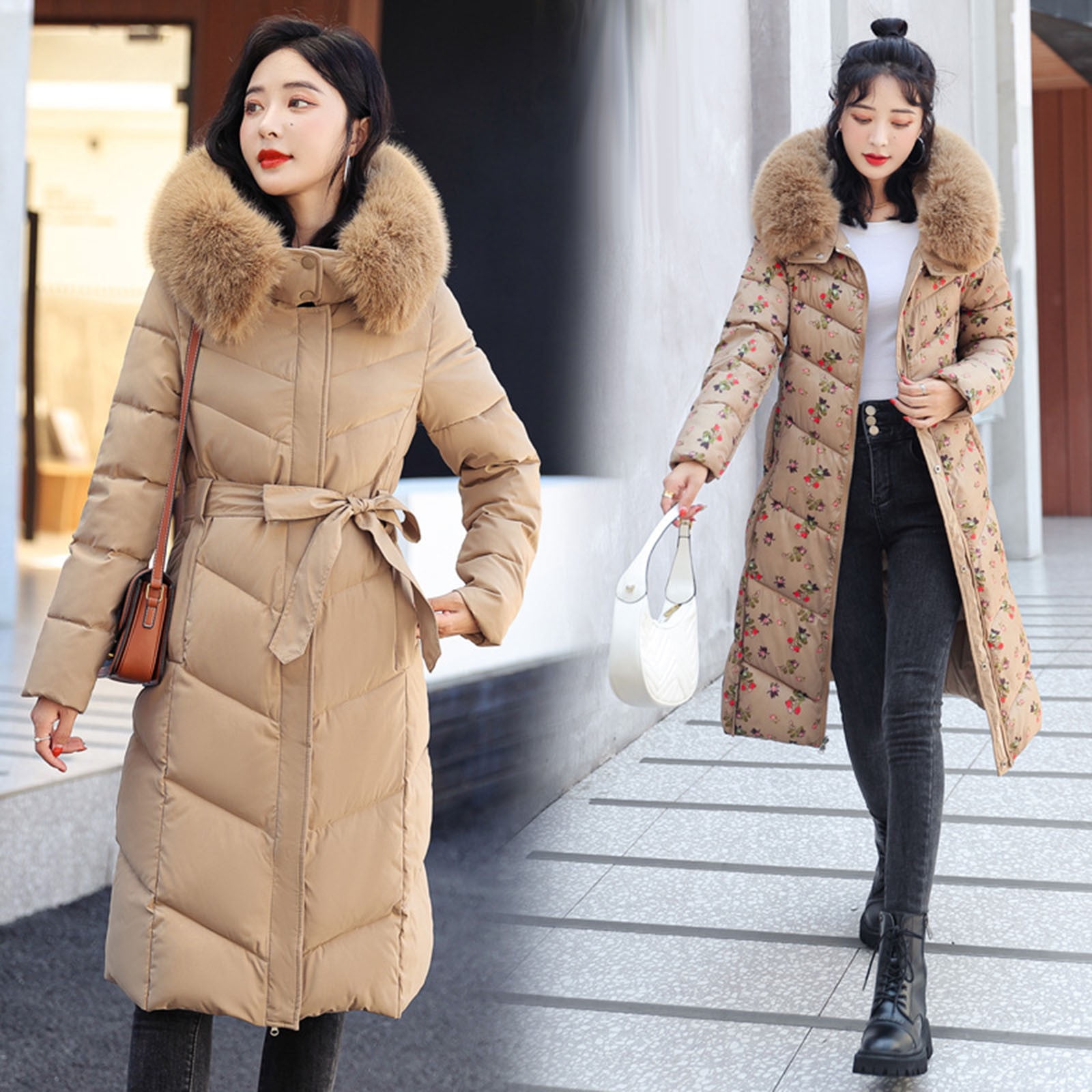 warm winter coats with fur hood