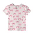 thumbnail image 6 of Grblisyd Shirts for Girls 10-12 Casual Cute Ruffle Sleeve Little V Neck T Shirts Loose Fit Tee Tops Beach Vacation Bow Knot Print Blouses Clothes Beige 12-13Y, 6 of 6