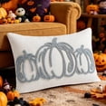 thumbnail image 4 of Btomtd Throw Pillow Covers 12 x 20 Inch, Tufted Embroidered Pumpkin Thanksgiving Fall Cushion Cases, Pillow Covers for Sofa Couch Bedroom, Blue, 4 of 6