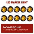 thumbnail image 3 of Retrok 10/20pcs LED Round Clearance Light 12V Waterproof Car Side Marker Light Bright Truck Trailer Yellow/Red Indicator Light Universal Auto Identification Lamp for Car Trailer Truck RV, 3 of 10