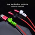 thumbnail image 3 of 3PCS Cable Protector Silicone Winder Organizer Wire Protector for iPhone USB Charger Cord Cable Protective Cable Winder Clip blue 3pcs, 3 of 6