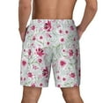 thumbnail image 3 of Kdxio Lilies Flowers Print Men's Swim Trunks with Compression Liner 7 Inch Inseam Quick Dry Swim Shorts, 3 of 7